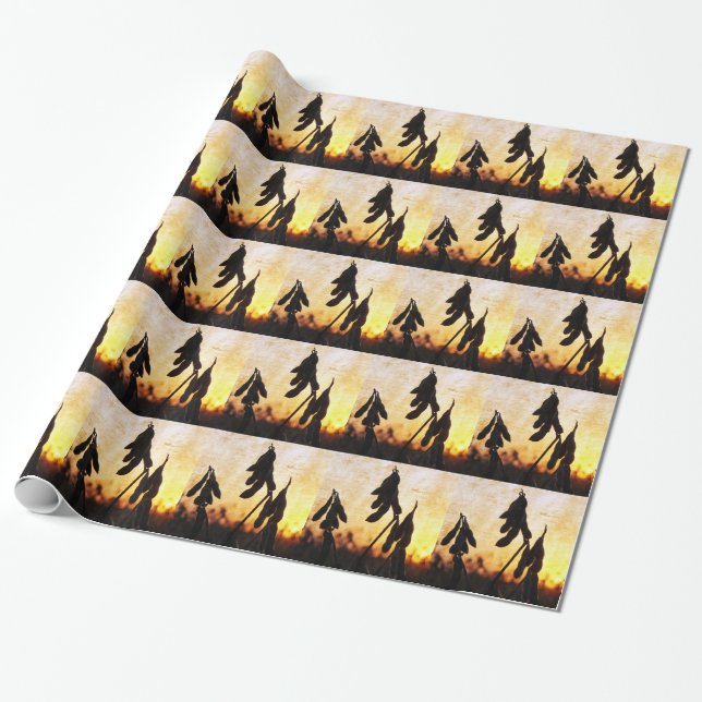 Soybean Sunset Wrapping Paper (Unrolled)