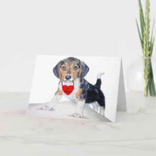 Soyez Beagle de MIne Valentine Carte de voeux