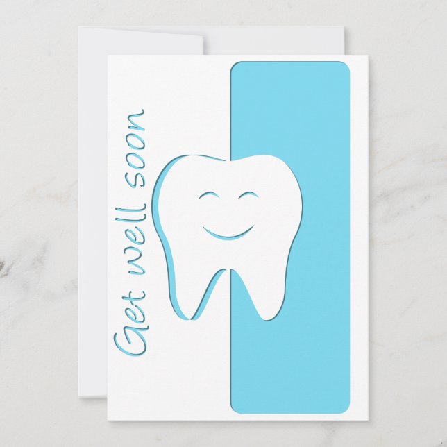Soyez bien bientôt - Carte pour dentiste (Devant)