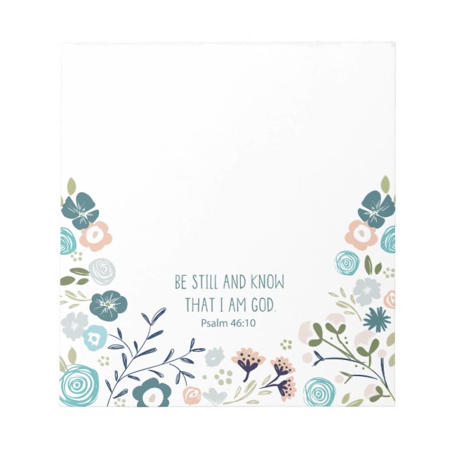 Soyez calme et sachez que je suis Dieu. Bloc-notes (Devant)