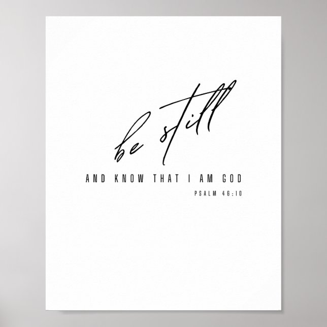 soyez calme et sachez que je suis Dieu. Poster et  (Devant)