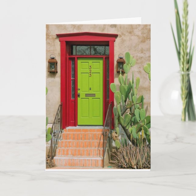 Soyez carte de voeux bénie, encouragement, porte (Devant)