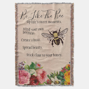 Soyez comme la couverture de jet d'abeille