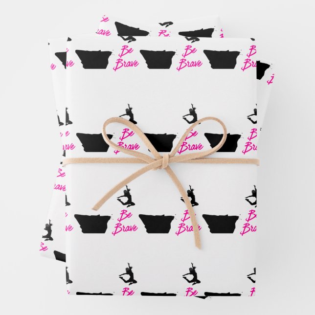 Soyez courageux papier enveloppant (En situation)