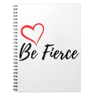 Soyez Fierce Red Heart Carnet Inspirationnel