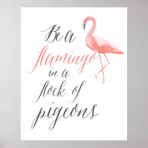 Soyez flamant   impression flamingo   décoration m