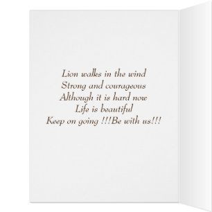 Soyez fort comme une carte de lion