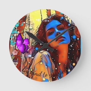 Soyez gentil avec vous Horloge murale