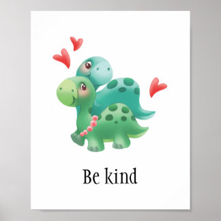Soyez gentil baby ou chambre enfant poster avec de