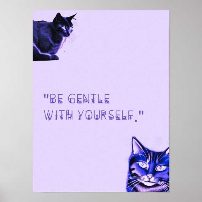 Soyez gentil Poster de chat (Devant)