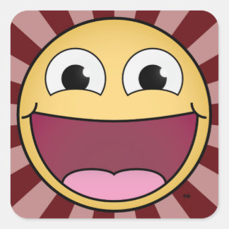 Soyez Heureux ! Stickers Carré rouge