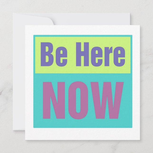 Soyez ici maintenant Invitation (Devant)