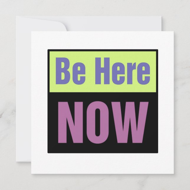 Soyez ici maintenant Invitation (Devant)