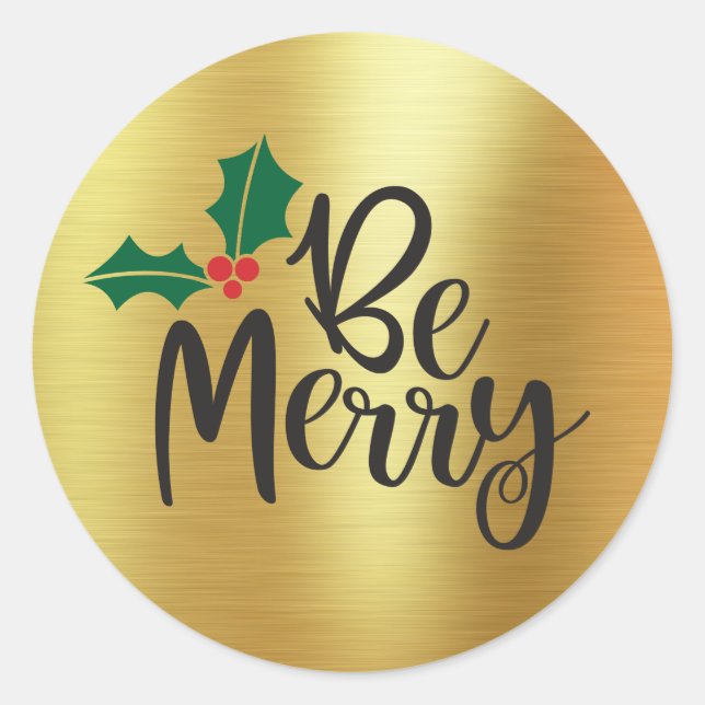 Soyez Joyeux | Sticker Gold Foil (Devant)