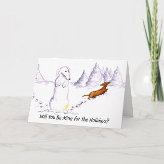 Soyez la mienne Weiner Chien Carte de Noël