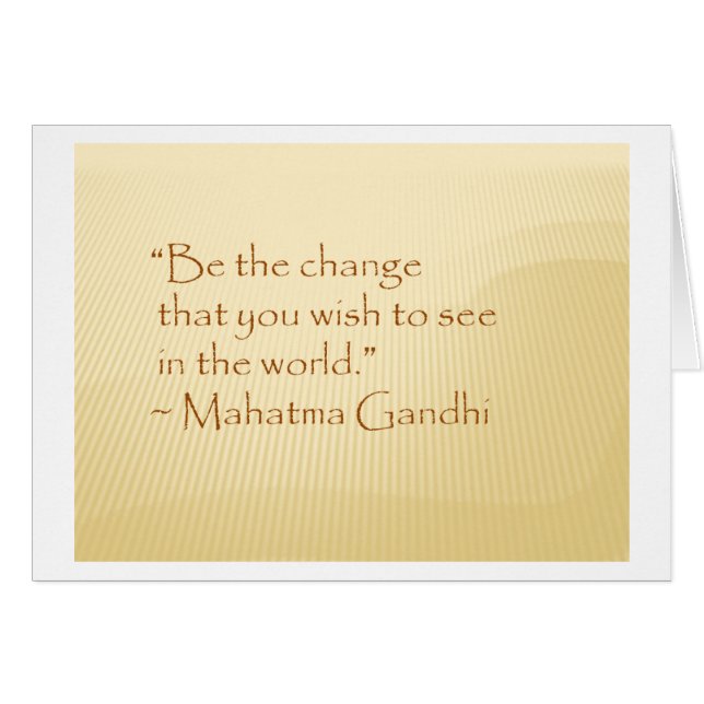 Soyez le changement (Devant horizontal)