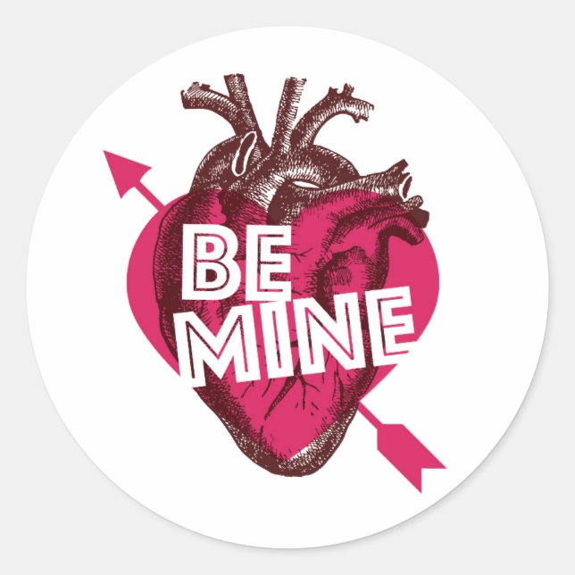 Soyez le Sticker de coeur Valentine (Devant)