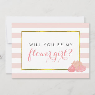 Soyez ma carte fille de fleurs   Peine blanche en 