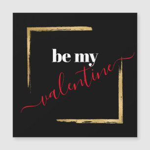 Soyez ma carte magique Valentine Black Modern