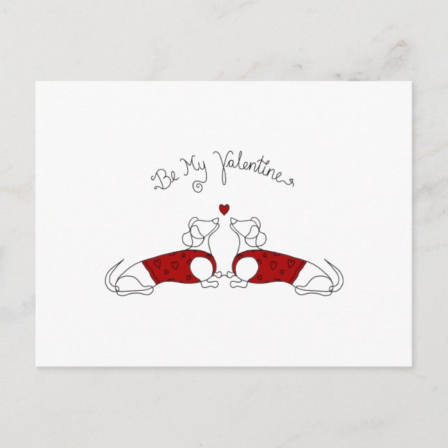 Soyez ma carte postale Valentine Dachshund (Devant)