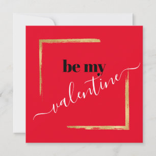 Soyez ma carte Valentine Custom Red Typographie