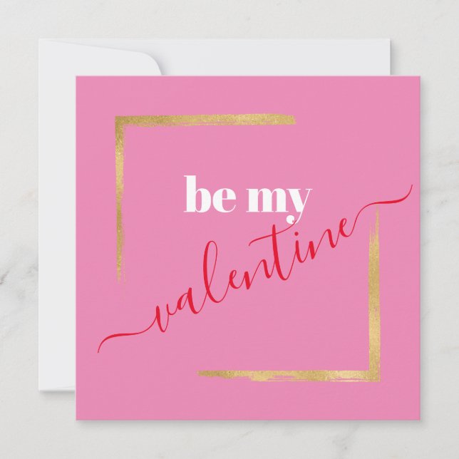 Soyez ma carte Valentine personnalisée de typograp (Devant)