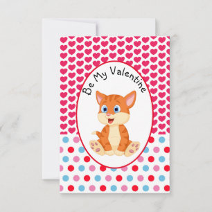 Soyez ma carte Valentine Striped Kitten pour enfan