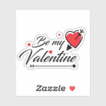 Soyez mon autocollant valentine
