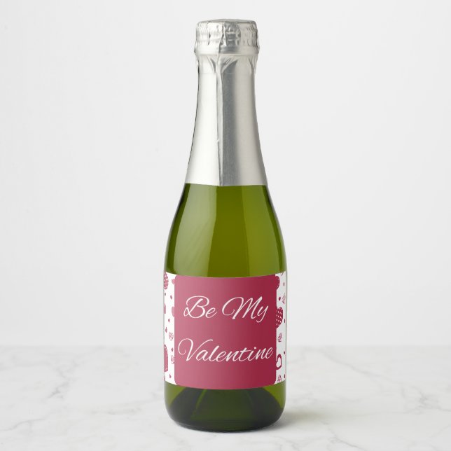 Soyez mon Étiquette de vin Valentine Red Sparkling (Devant)