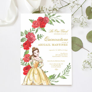 Soyez notre invité   Belle Quinceañera Invitation