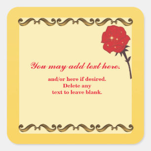 Soyez notre invité Red Rose Anniversaire Sticker