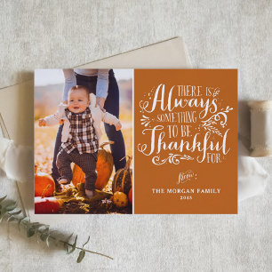 Soyez Remercié Citation Orange Thankgiving Carte p