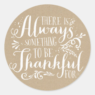 Soyez Remercié Papier Faux Kraft Sticker Thanksgiv