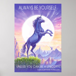Soyez Toujours Un Poster Unicorne Purple