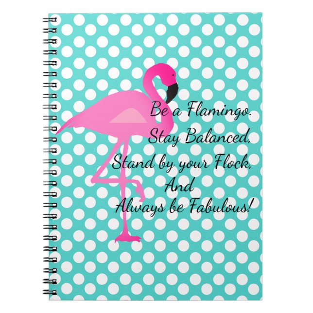 Soyez un carnet de point de polka de Flamant rose (Devant)