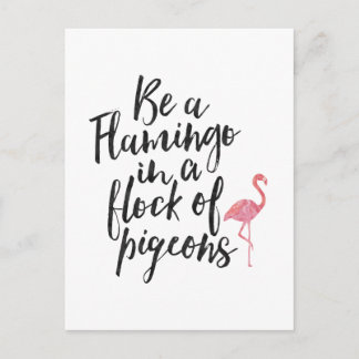 Soyez un Flamant rose - carte inspirée
