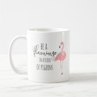 Soyez un Flamant rose en troupeau de tasse de