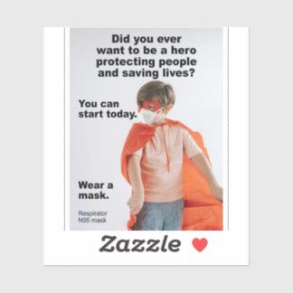 Soyez un héros et sauvez des vies sticker vinyle