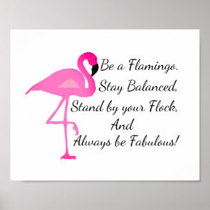 Soyez un poster Flamant rose