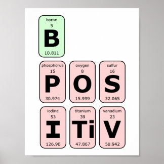 Soyez un tableau périodique positif