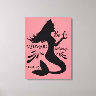 Soyez une sirène et faites des vagues toile Imprim