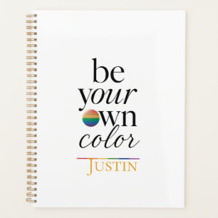 Soyez votre propre couleur, déclaration de typogra