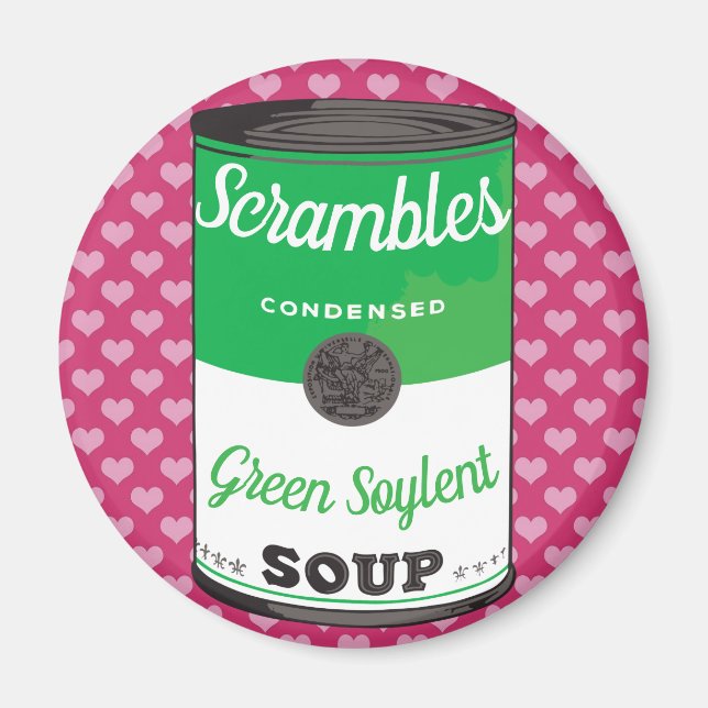 Soylent soup magnet (Front)