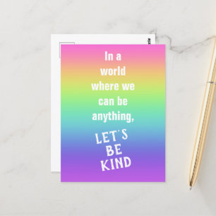 Soyons un peu Rainbow Gradient carte postale