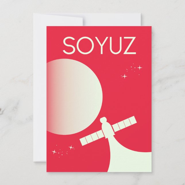 Soyuz Space Art poster Invitation (Back)