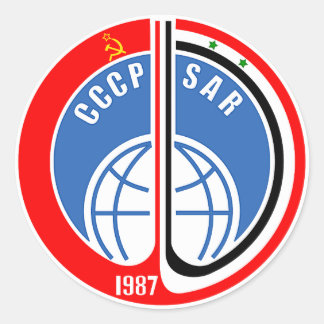 Soyuz TM-3 Mission Logo Classic Round Sticker