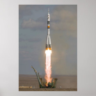 Soyuz TMA-13 Soyuz-FG Expedition 18 launch Poster