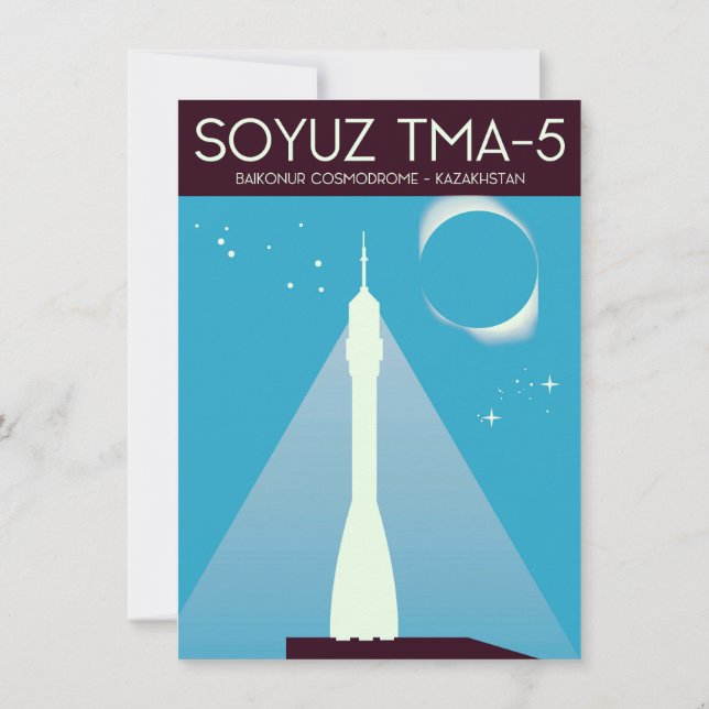 Soyuz TMA-5 Space Art Invitation (Back)