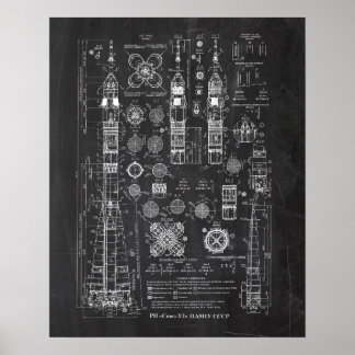 Soyuz-U2 Launch Vehicle Patent Poster