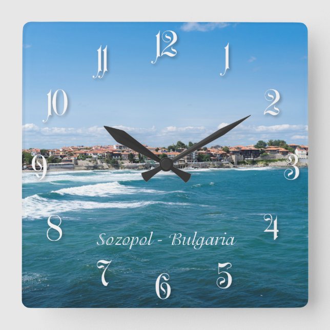 Sozopol, Bulgaria Square Wall Clock (Front)